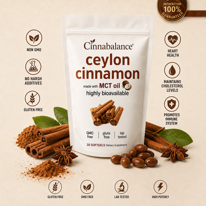 Cinnabalance Ceylon Cinnamon Soft Capsules to Anti-inflammatory, Cardiovascular Support