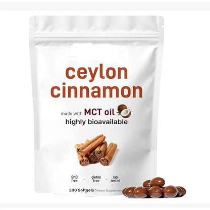 300pcs Ceylon Cinnamon Softgels for Balanced Nutrition Immune Support Easy Digest